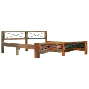 vidaXL Lit en bois de récupération massif 180x200 cm
