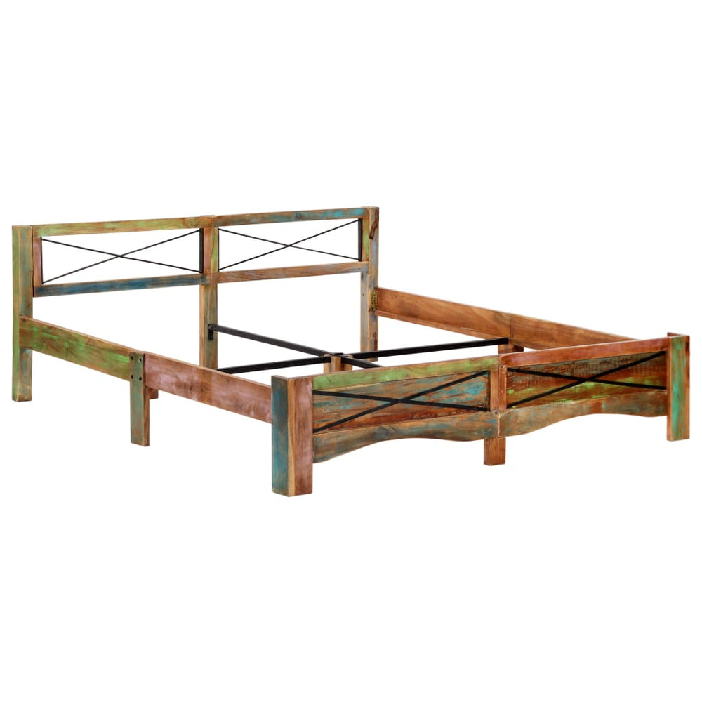 vidaXL Lit en bois de récupération massif 180x200 cm