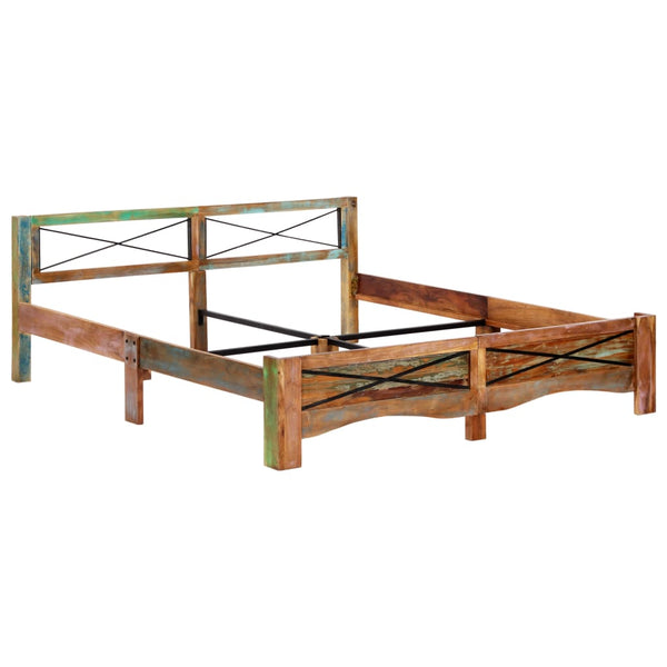 vidaXL Lit en bois de récupération massif 180x200 cm