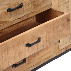 Sideboard 140x35x75 cm Massivholz Mango