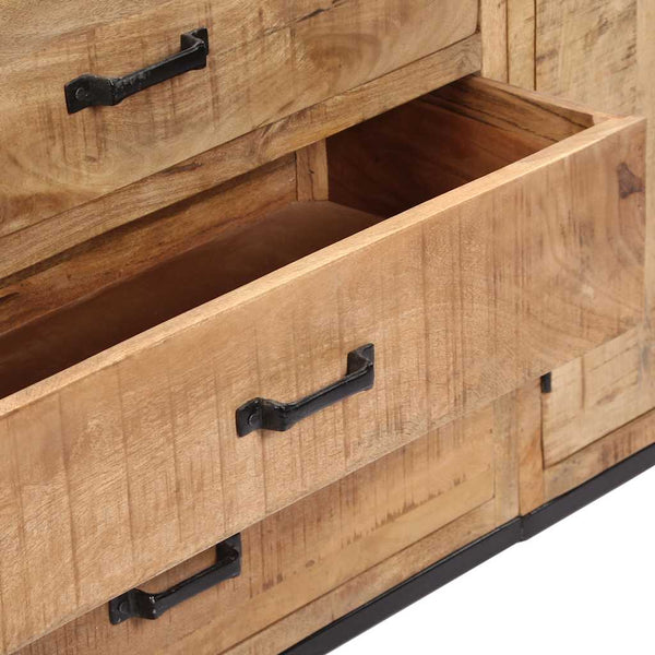 Sideboard 140x35x75 cm Massivholz Mango