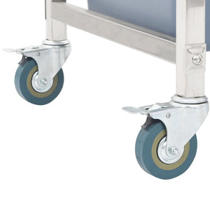 vidaXL Chariot de cuisine avec poubelles en plastique 82x43,5x93 cm