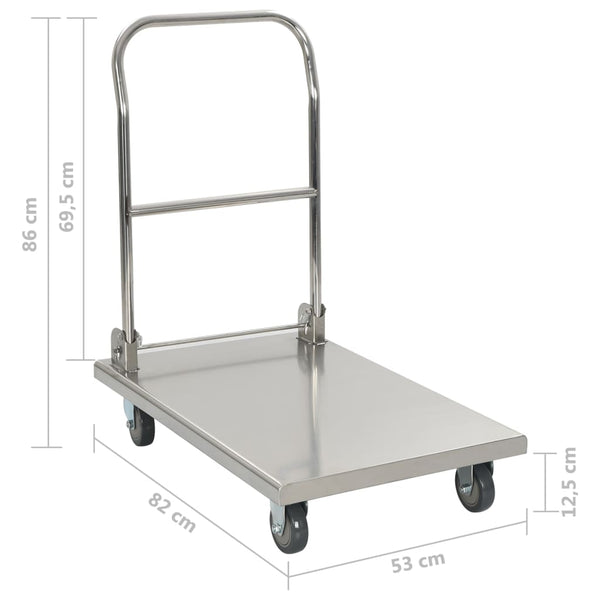 Edelstahl Plattformwagen, 200 kg