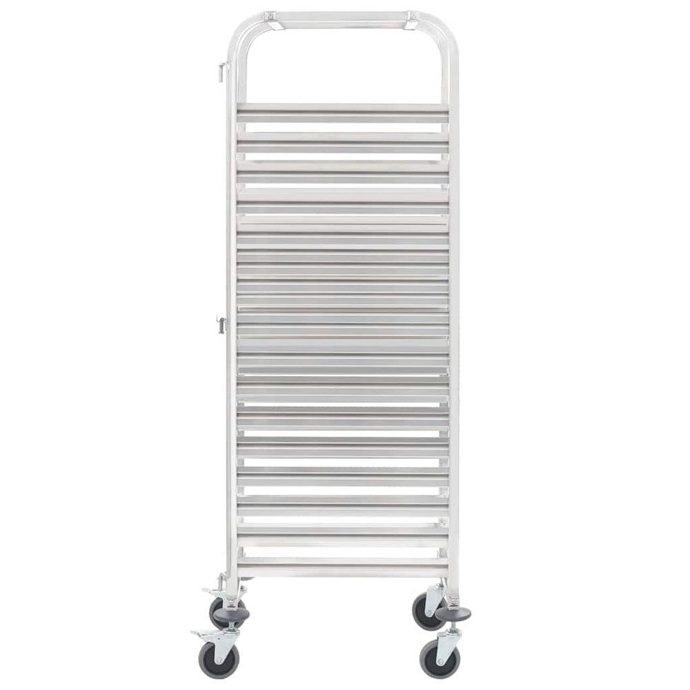 Edelstahl Tablettwagen für 16 Tabletts
