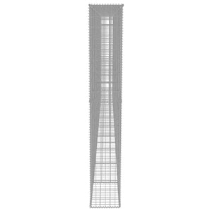 Gabionenwand mit Abdeckung Verzinkter Stahl 600×30×200 cm