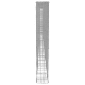 Gabionenwand mit Abdeckung Verzinkter Stahl 900×50×200 cm