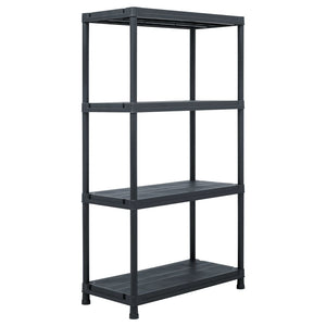 Lagerregale 2 Stk. Schwarz 60 x 30 x 138 cm Kunststoff