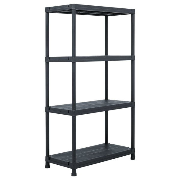 Lagerregale 2 Stk. Schwarz 60 x 30 x 138 cm Kunststoff