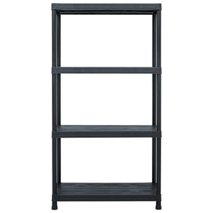 Lagerregale 2 Stk. Schwarz 60 x 30 x 138 cm Kunststoff