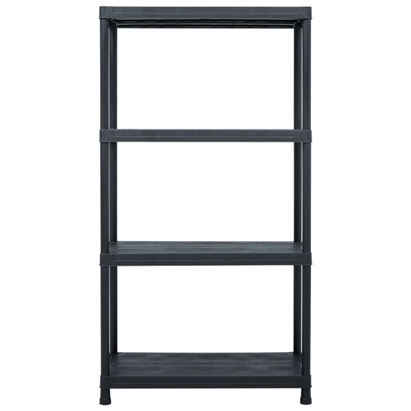 Lagerregale 2 Stk. Schwarz 60 x 30 x 138 cm Kunststoff