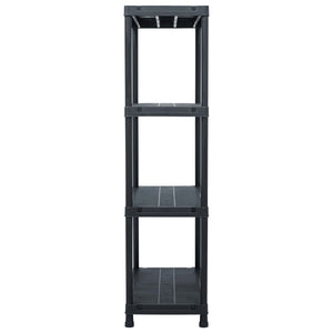 Lagerregale 2 Stk. Schwarz 60 x 30 x 138 cm Kunststoff