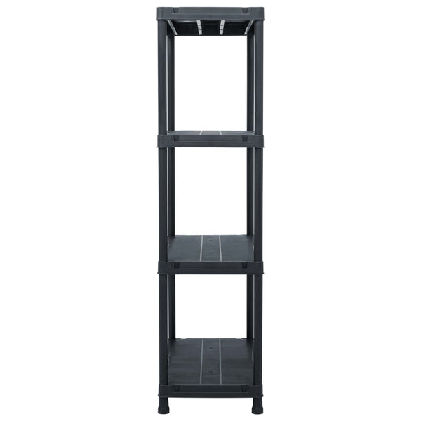 Lagerregale 2 Stk. Schwarz 60 x 30 x 138 cm Kunststoff