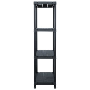 Lagerregale 5 Stk. Schwarz 60 x 30 x 138 cm Kunststoff