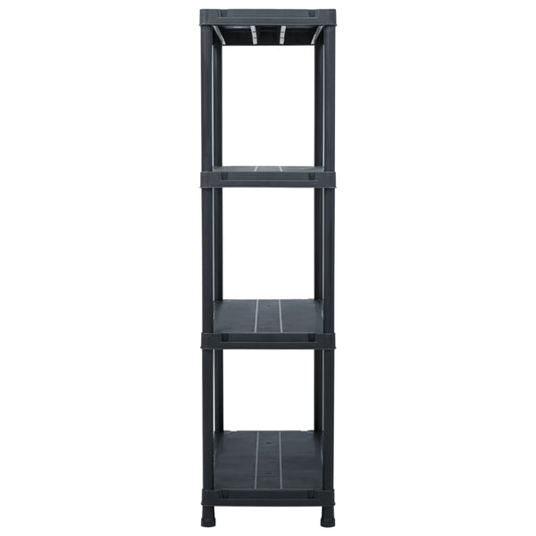 Lagerregale 5 Stk. Schwarz 60 x 30 x 138 cm Kunststoff