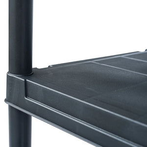 Lagerregale 2 Stk. Schwarz 250 kg 80 x 40 x 180 cm Kunststoff