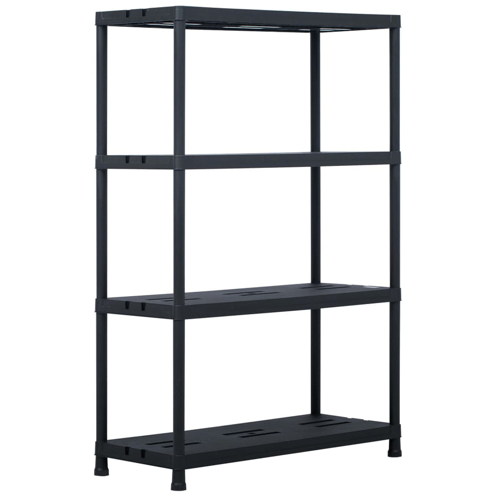 Lagerregale 2 Stk. Schwarz 220 kg 90 x 40 x 138 cm Kunststoff