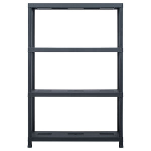 Lagerregale 2 Stk. Schwarz 220 kg 90 x 40 x 138 cm Kunststoff