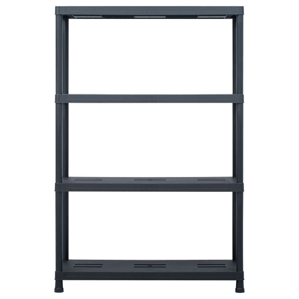 Lagerregale 2 Stk. Schwarz 220 kg 90 x 40 x 138 cm Kunststoff