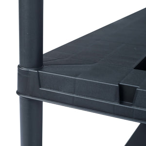 Lagerregale 2 Stk. Schwarz 220 kg 90 x 40 x 138 cm Kunststoff