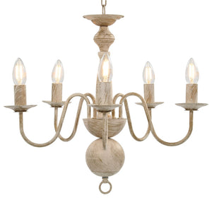 vidaXL Lustre Blanc Antique 5 Ampoules E14