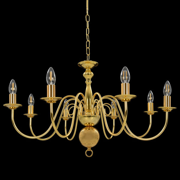 Kronleuchter Golden für 8 x E14 Glühbirnen