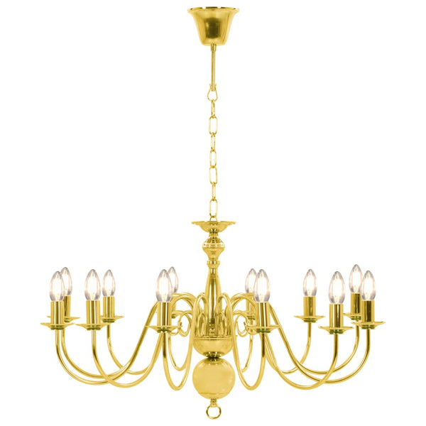 Kronleuchter Golden 12 x E14-Glühbirnen