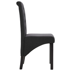 vidaXL Dining Chairs 2 pcs Dark Grey Fabric