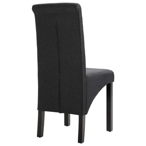 vidaXL Dining Chairs 2 pcs Dark Grey Fabric