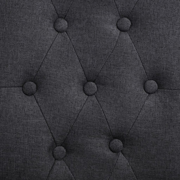 vidaXL Dining Chairs 2 pcs Dark Grey Fabric