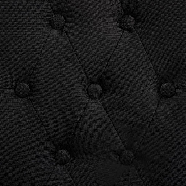 Esszimmerstühle 2 Stk. Schwarz Stoff