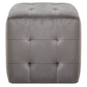 Nachttische 2 Stk. Grau 30×30×30 cm Samtstoff