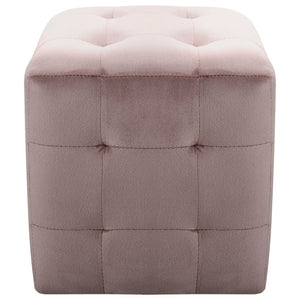 Nachttische 2 Stk. Rosa 30×30×30 cm Samtstoff