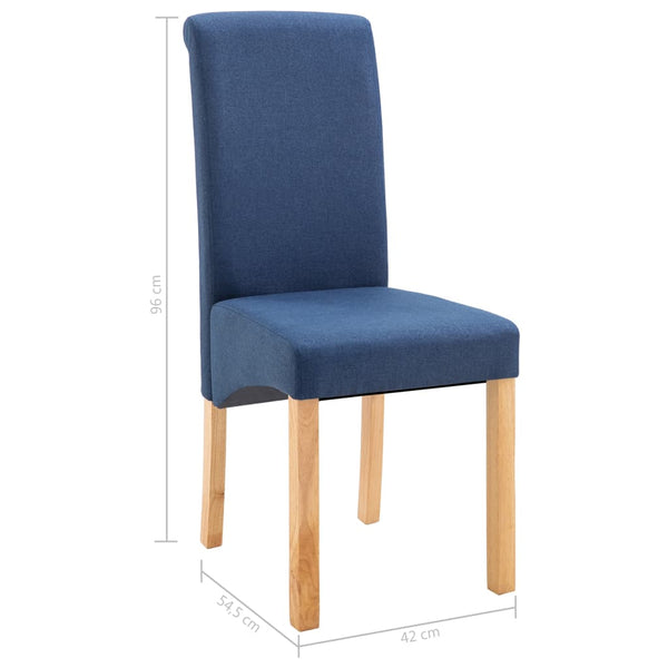 Esszimmerstühle 4 Stk. Blau Stoff