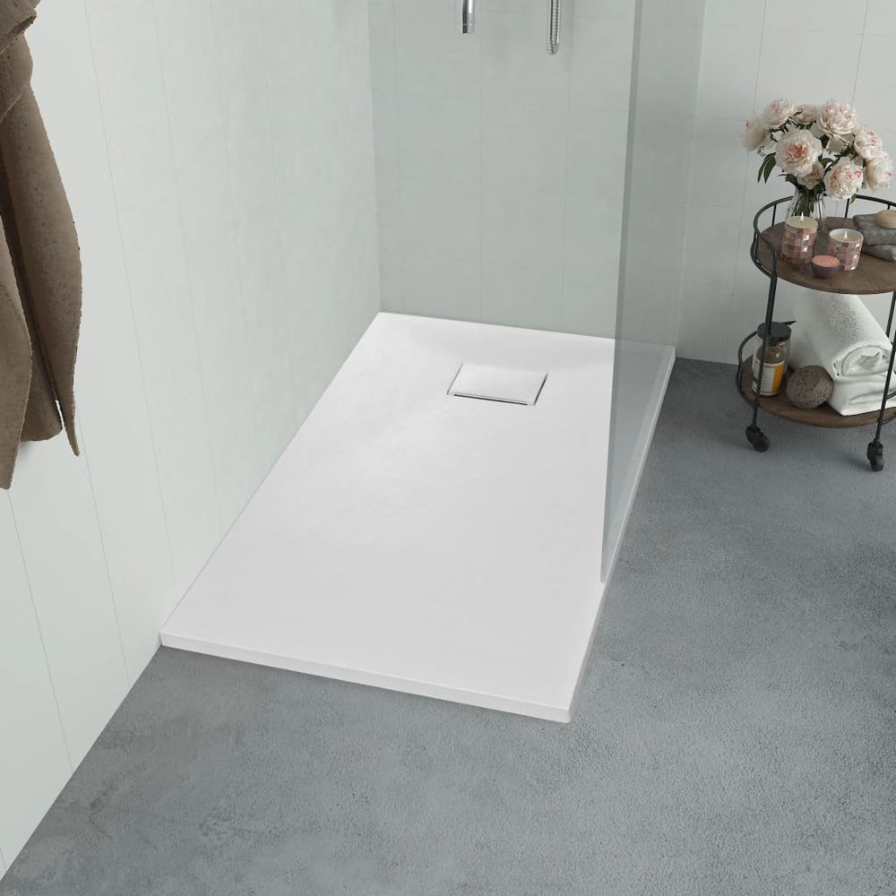 vidaXL Receveur de douche SMC Blanc 100 x 70 cm