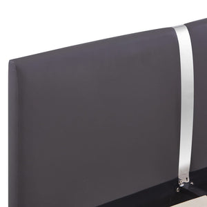 vidaXL Bed Frame Grey Faux Leather 140 x 200 cm