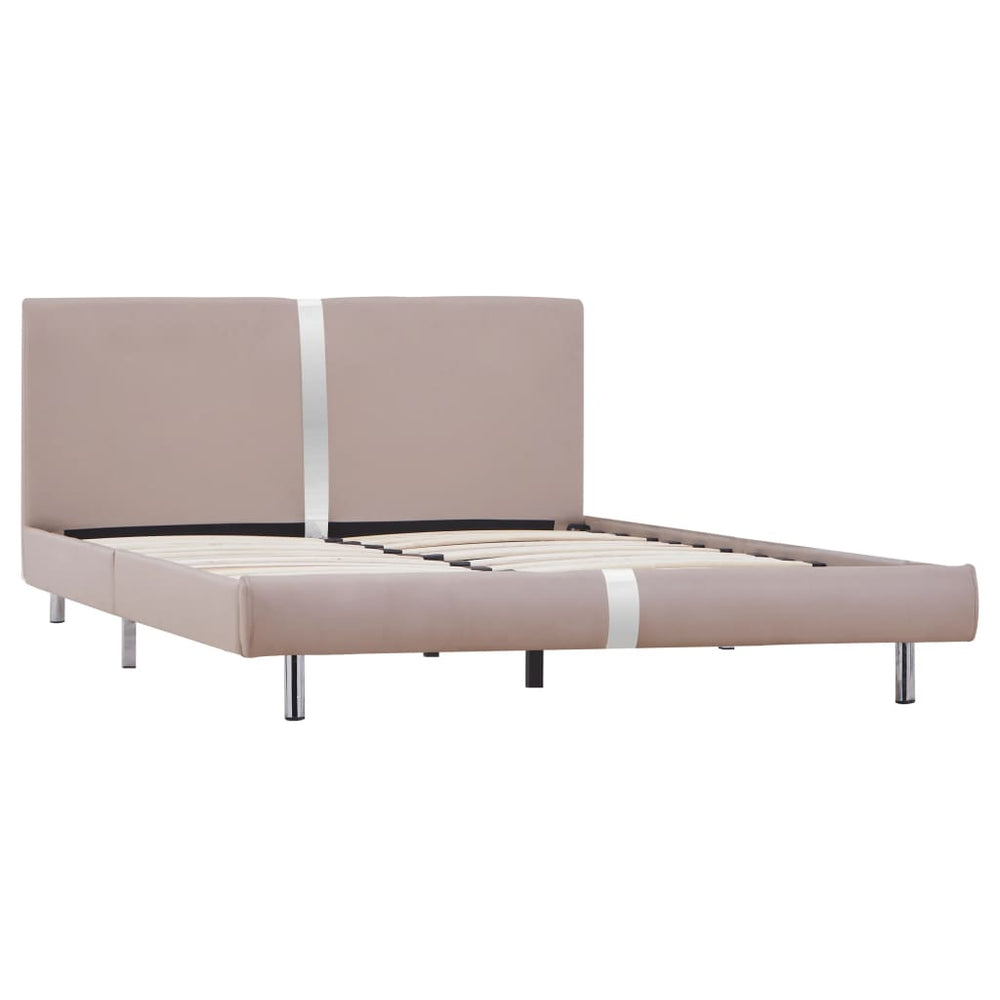 vidaXL Cadre de lit Cappuccino Similicuir 140x200 cm