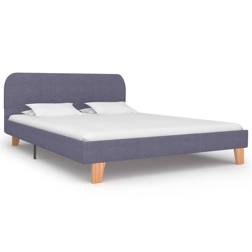 vidaXL Cadre de lit Gris clair Tissu 140x200 cm