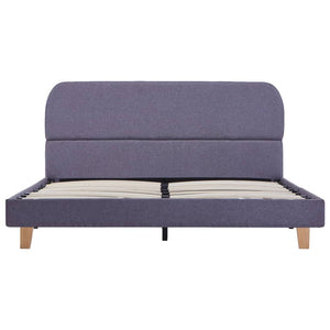 vidaXL Cadre de lit Gris clair Tissu 140x200 cm