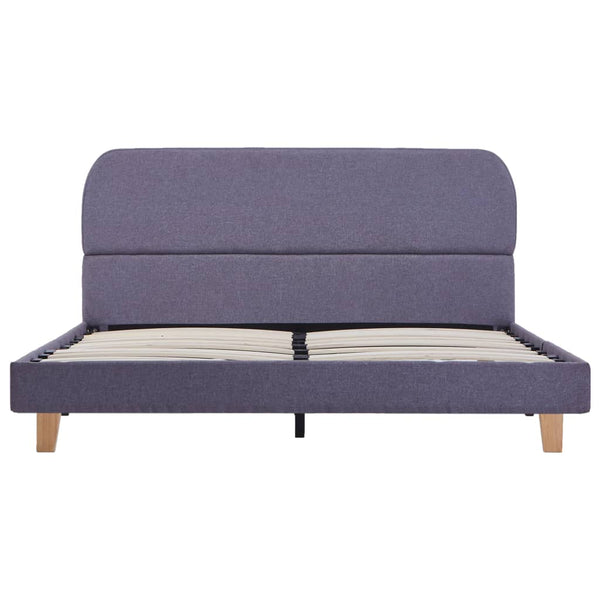 vidaXL Cadre de lit Gris clair Tissu 140x200 cm