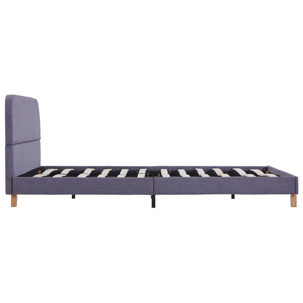 vidaXL Cadre de lit Gris clair Tissu 140x200 cm