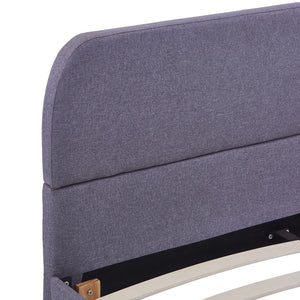 vidaXL Cadre de lit Gris clair Tissu 140x200 cm