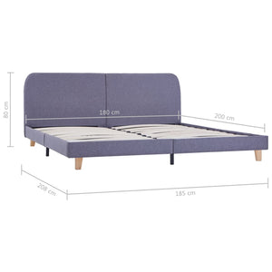 vidaXL Cadre de lit gris clair tissu 180x200 cm
