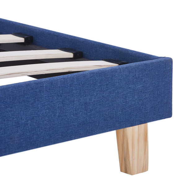 Bettgestell Blau Stoff 90x200 cm