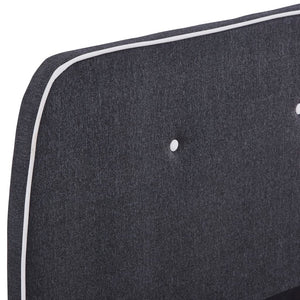vidaXL Bed Frame Dark Grey Fabric 160 x 200 cm