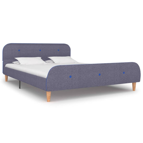 vidaXL Cadre de lit Gris clair Tissu 140x200 cm
