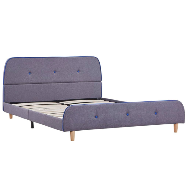 vidaXL Cadre de lit Gris clair Tissu 140x200 cm