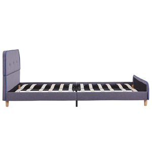 vidaXL Cadre de lit Gris clair Tissu 140x200 cm