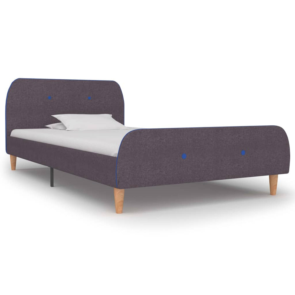 vidaXL Cadre de lit en tissu taupe 90x200 cm