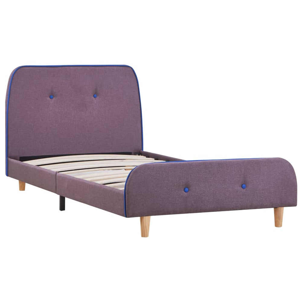 vidaXL Cadre de lit en tissu taupe 90x200 cm