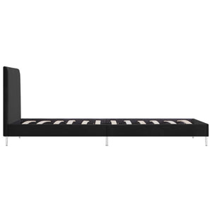 vidaXL Cadre de lit en tissu noir 90 x 200 cm